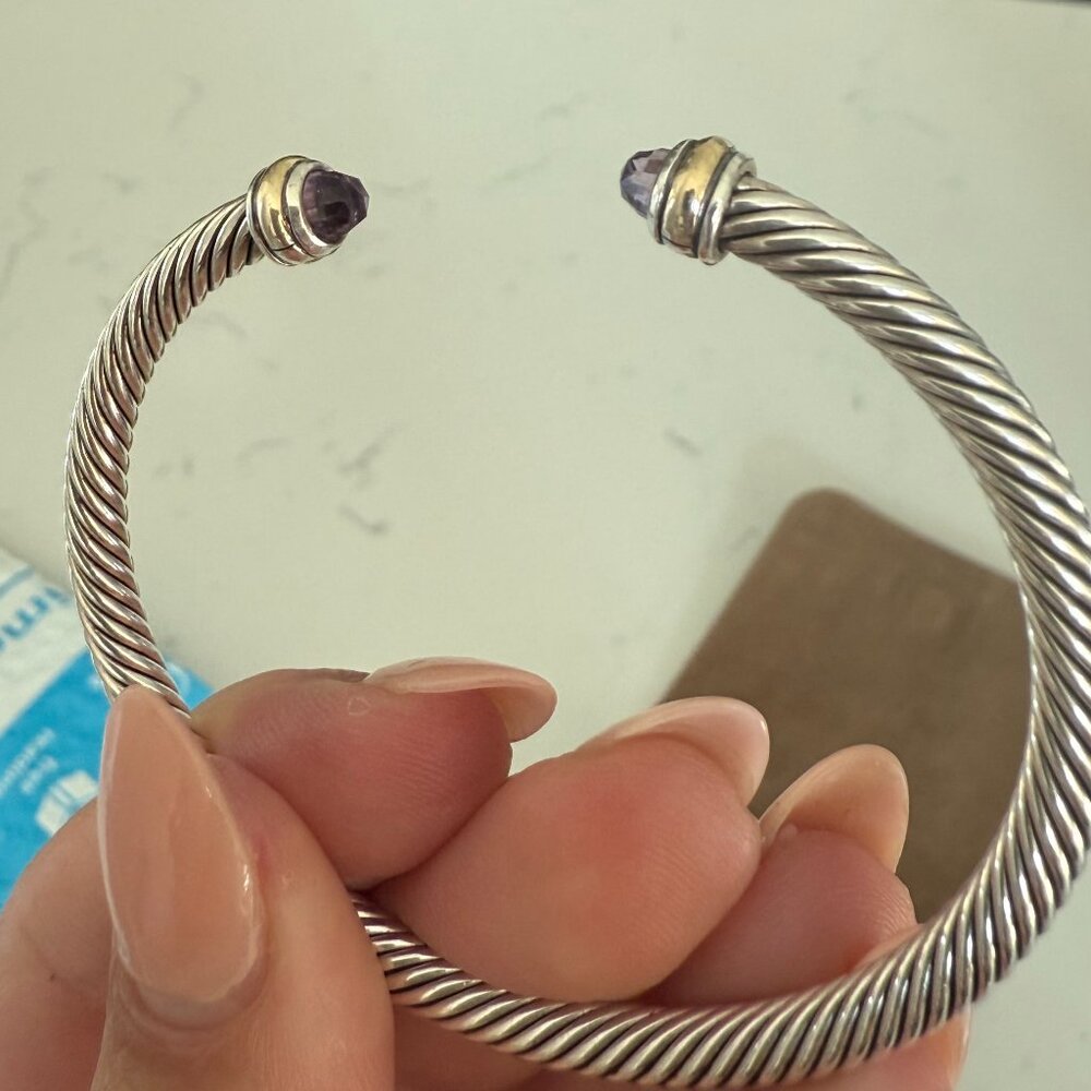 David Yurman Classic Cable Bracelet with Amethyst 4mm - Picture 4 of 7